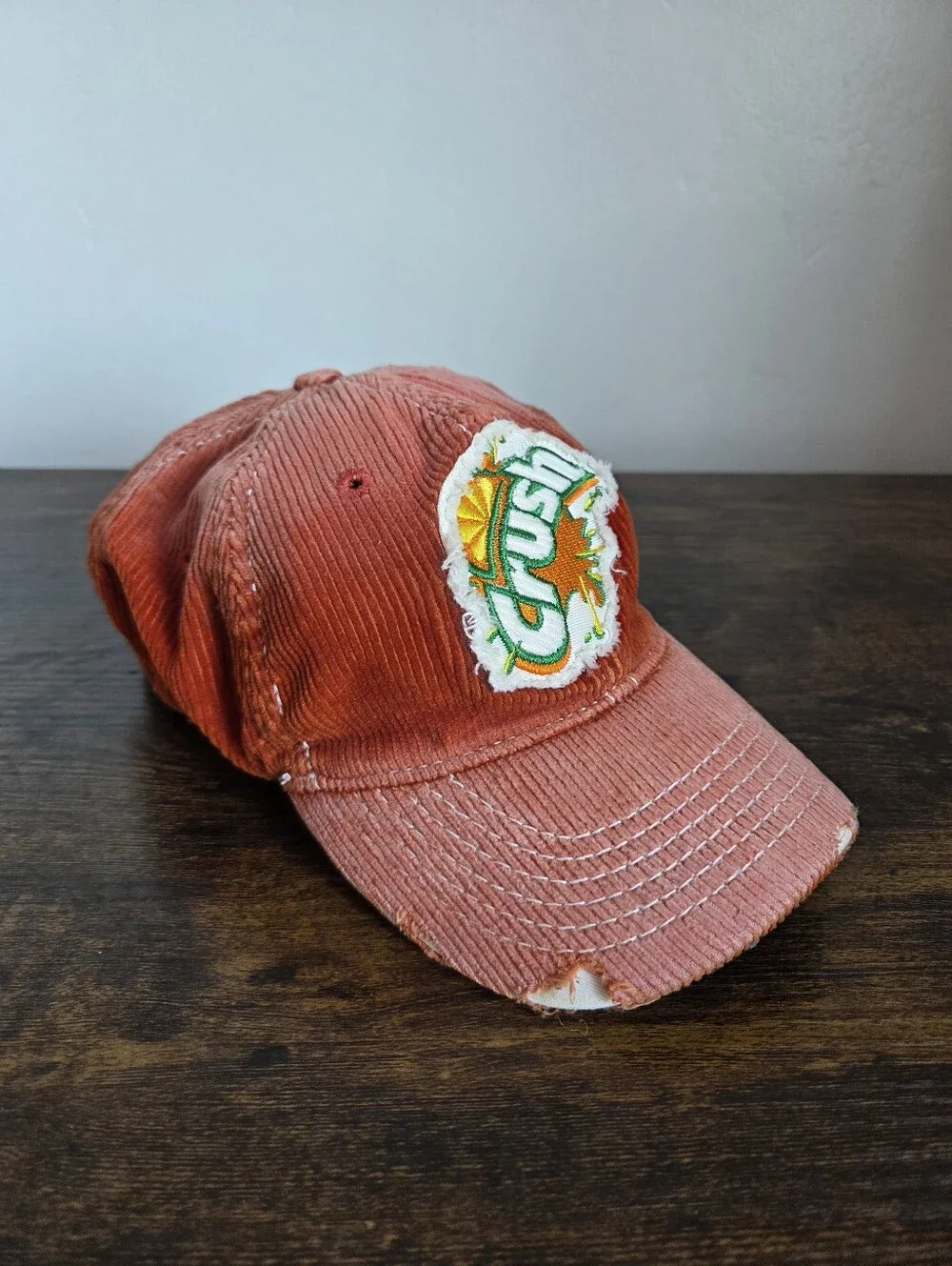Vintage Crush Orange Soda Corderoy Cap Hat Unisex Hipster 90s Y2k Streetwear